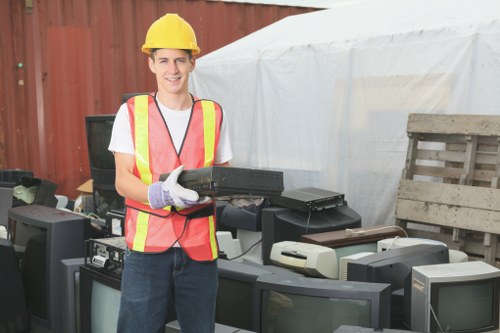 Eco-friendly waste management practices on an Aldgate construction site